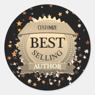 Personalised Best Selling Author Classic Round Sticker