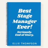 Personalised Best Stage Manager Ever Quote Blue
