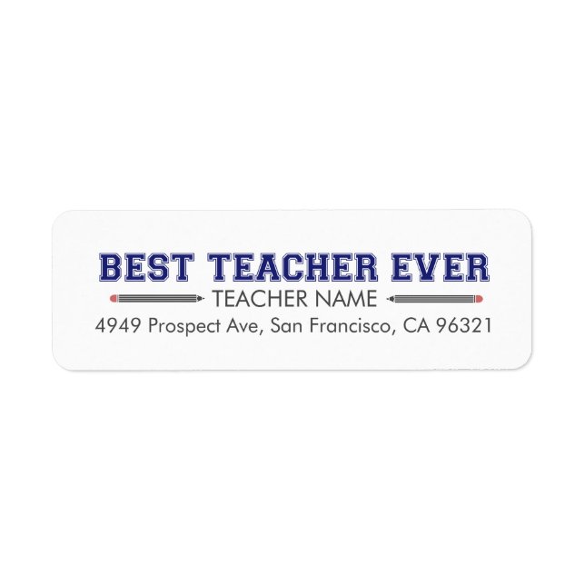 Personalised Best Teacher Ever (Front)