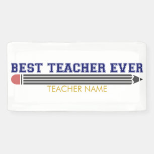 Personalised Best Teacher Ever - Customised Gift Banner