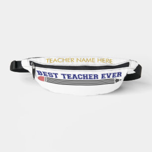 Personalised Best Teacher Ever - Customised Gift Bum Bags