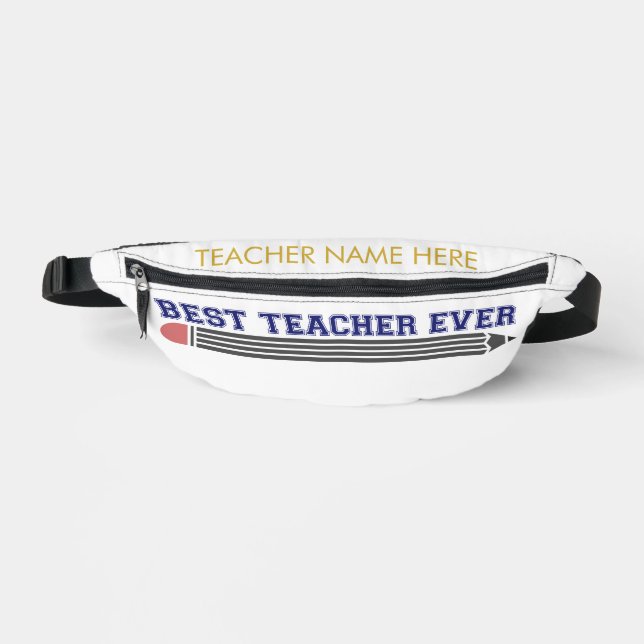 Personalised Best Teacher Ever - Customised Gift Bum Bags (Front)