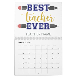 Personalised Best Teacher Ever - Customised Gift Calendar