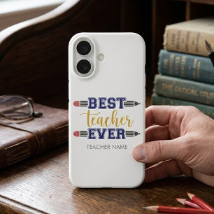 Personalised Best Teacher Ever - Customised Gift iPhone 16 Case