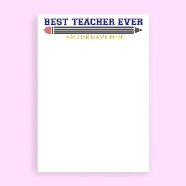 Personalised Best Teacher Ever - Customised Gift Custom Letterhead (Creator Uploaded)
