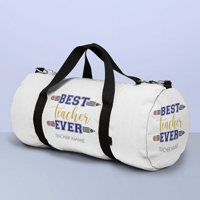 Personalised Best Teacher Ever - Customised Gift Duffle Bag (Creator Uploaded)