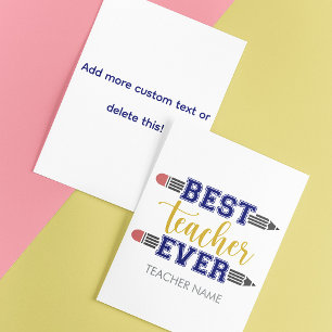 Personalised Best Teacher Ever - Customised Gift Flyer