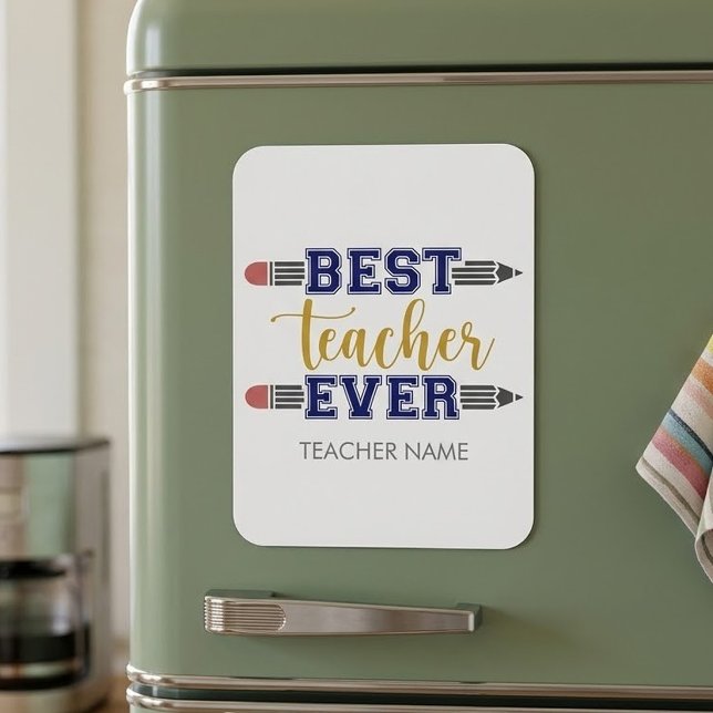 Personalised Best Teacher Ever - Customised Gift Magnet (Creator Uploaded)