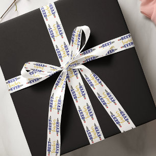 Personalised Best Teacher Ever - Customised Gift Satin Ribbon