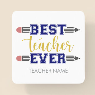 Personalised Best Teacher Ever - Customised Gift Square Paper Coaster