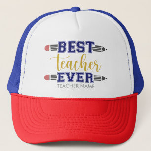 Personalised Best Teacher Ever - Customised Gift Trucker Hat