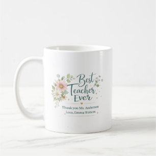 Personalised Best Teacher Ever Thank You Coffee Mug