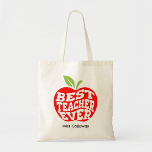 Personalised Best Teacher Ever Tote Bag