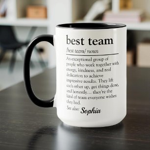 Personalised Best Team Definition Appreciation Mug