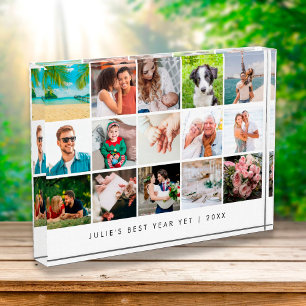 Personalised Best Year Yet Collage 15 Photo Block