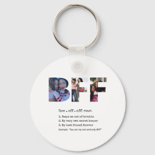 Personalised Bestie BFF Best Friends Photo Collage Key Ring