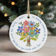 Personalised Bestie Patchwork Flowers Gift