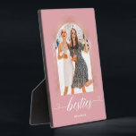 Personalised BESTIES BFF Gifts Pink Gold Cute Plaque<br><div class="desc">Personalised BESTIES BFF Gifts Pink Gold Cute</div>