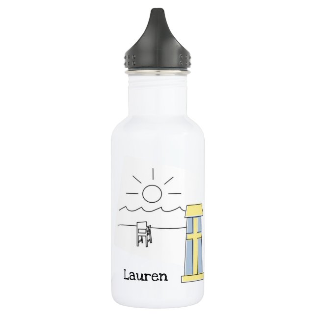 Personalised Bethany Beach Water Bottle (Left)