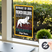 Personalised Beware of Dog French Bulldog Warning