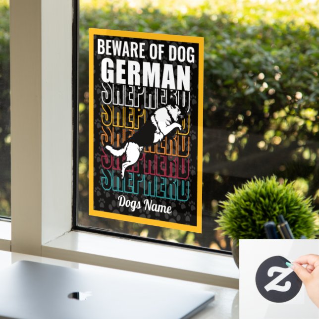 Personalised Beware of Dog German Shepherd  (Office)