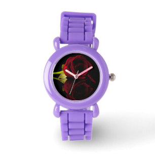 Personalised Bezel Stainless Steel Watch/Roses Watch