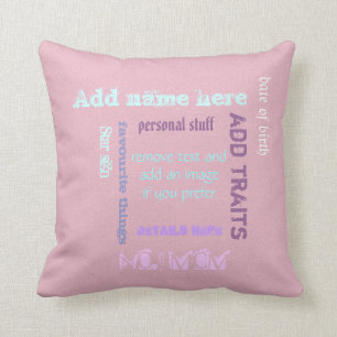 Personalised BFF best friends forever wordcloud Cushion