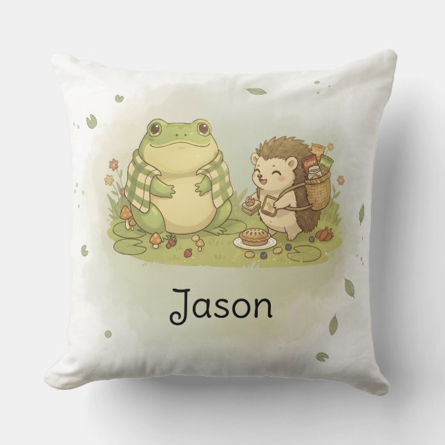 Personalised BG 1 Hazel the Hedgehog Cushion (Front)