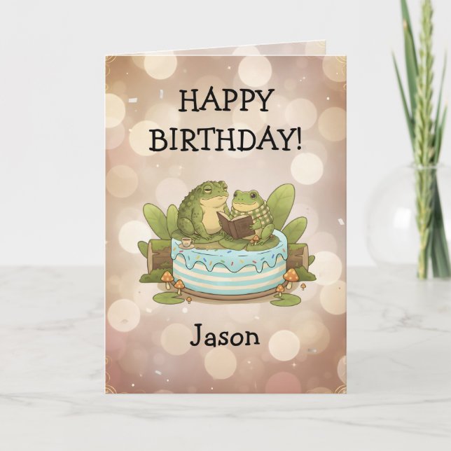 Personalised BG 1 Mossy the Toad Card (Front)