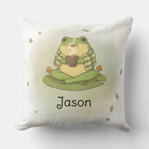 Personalised BG 1 Zochi Blows Tea Throw Pillow