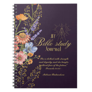 Personalised Bible Study Add Name and Faith Verse  Notebook