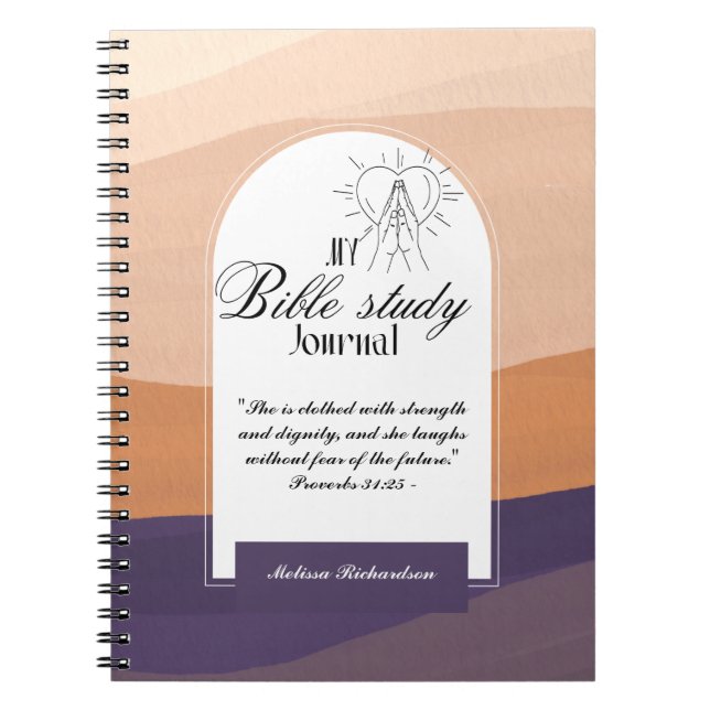 Personalised Bible Study Add Name and Faith Verse  Notebook (Front)