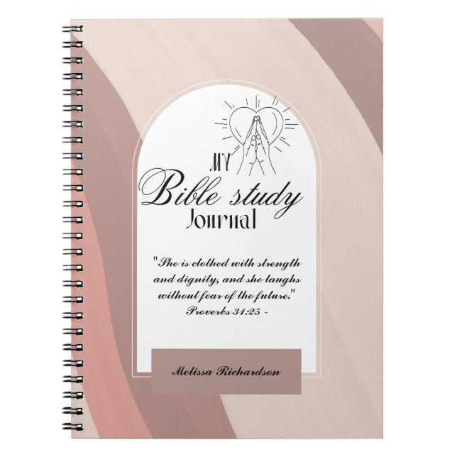 Personalised Bible Study Add Name and Faith Verse  Notebook (Front)