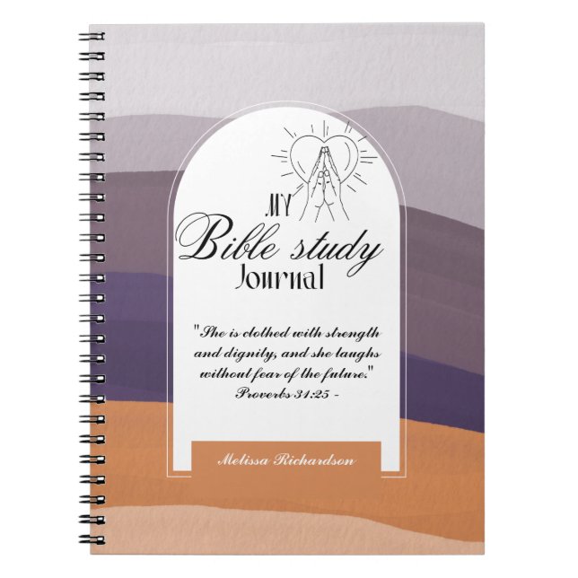 Personalised Bible Study Add Name and Faith Verse  Notebook (Front)