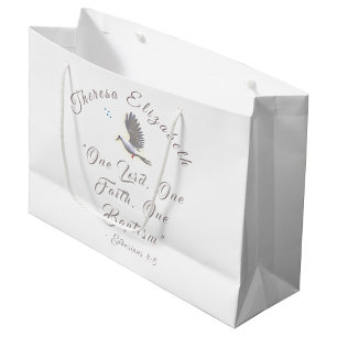 Personalised Bible Verse Baptismal Large Gift Bag