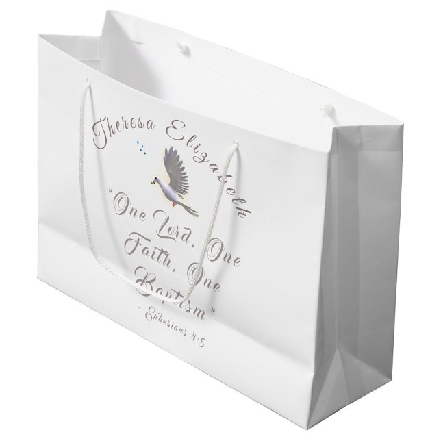Personalised Bible Verse Baptismal Large Gift Bag (Creator Uploaded)