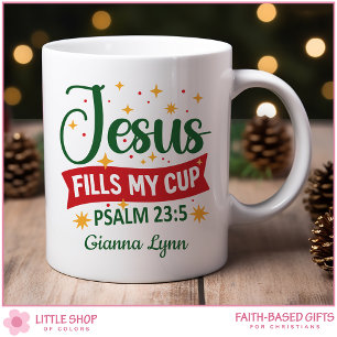 Personalised Bible Verse Christmas Coffee Mug