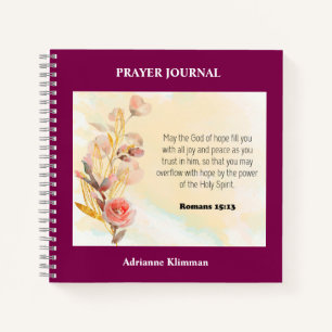 Personalised Bible Verse Floral Prayer Journal