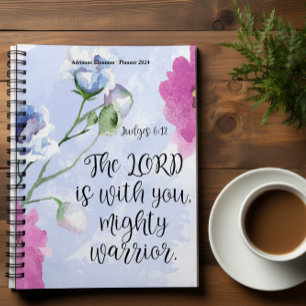 Personalised Bible Verse Floral Spiral Planner