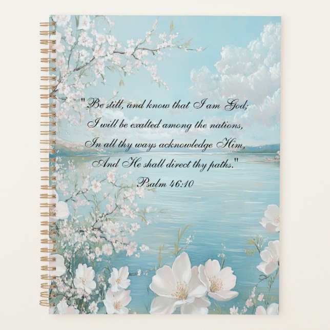Personalised Bible Verse Floral Wall Art Planner (Front)