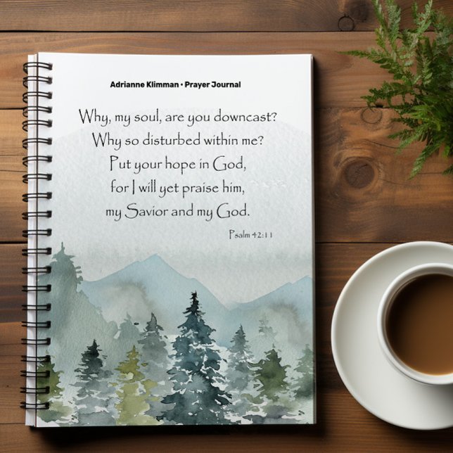 Personalised Bible Verse Mountains Prayer Journal (Creator Uploaded)
