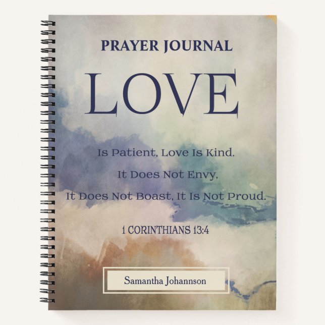 Personalised Bible Verse  Prayer Journal (Front)
