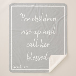 "Personalised Bible Verse Sherpa Blanket - Her Chi
