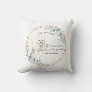 Personalised Bichon Memorial Cushion