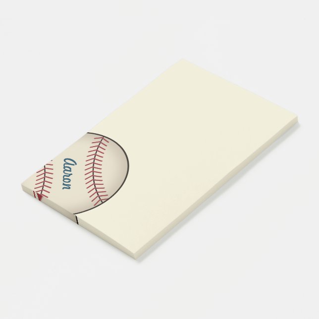Personalised Big Baseball Post It Notes (Angled)