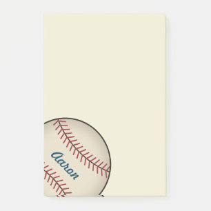 Personalised Big Baseball Post It Notes