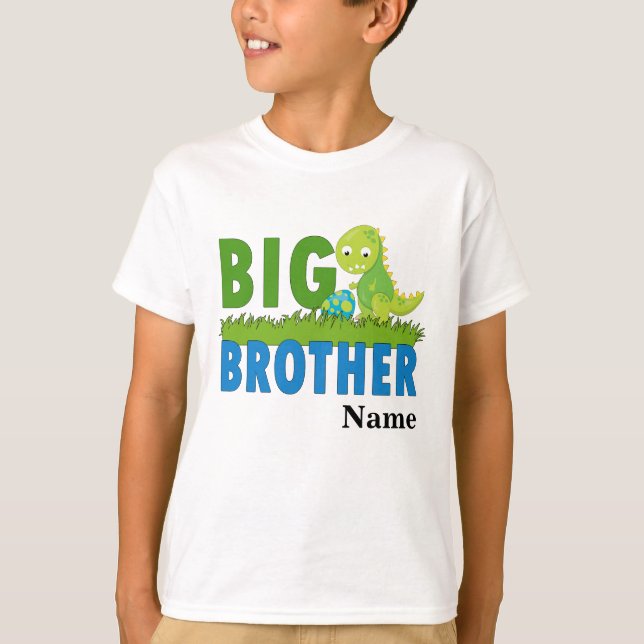 Personalised big brother dinosaur t-shirt (Front)