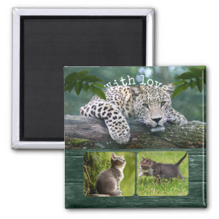 Personalised Big Cat Your Animal Photos Magnet