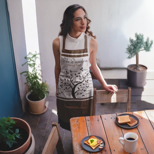 Personalised Big Family Tree (20 names) Apron (Creator Uploaded)