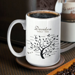 Personalised Big Family Tree (20 names) Coffee Mug